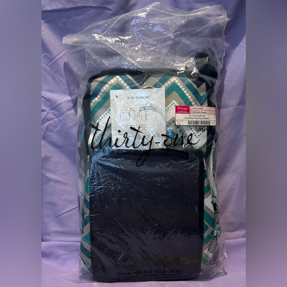Thirty-One On the Double Set Dotty Chevron Thermal Bag NWT - Picture 1 of 4